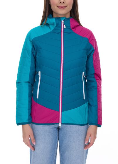 McKINLEY Sohana W giacca funzionale da donna, trapuntata idrorepellente e sostenibile con imbottitura PRIMALOFT Packable 419836 900 626 blu petrolio/rosa