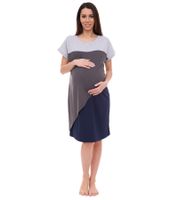 Pack de 2 vestidos premamá para mujer nine 9 meses vestido de embarazo asimétrico 32879759 gris/azul
