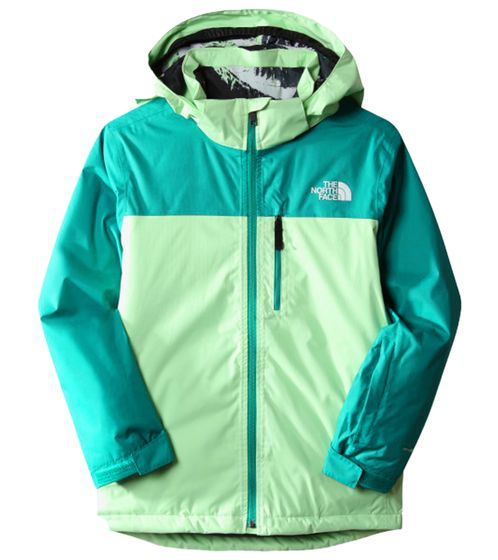 THE NORTH FACE Snowquest Teenager water-repellent winter jacket with removable hood snow jacket NF0A7X306S0 Green