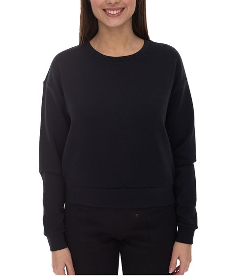 ONLY Play Damen Rundhals-Pullover Sweat-Shirt Basic-Pullover 15230217 Schwarz