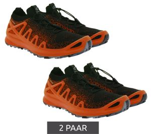 2 pares de zapatos de senderismo para hombre LOWA Fusion hechos de calzado deportivo DynaPU con marco MonoWrap zapatos de trekking 310415 3099 rojo/negro