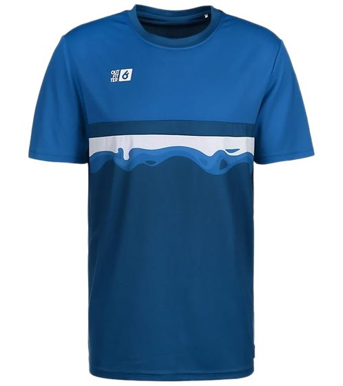 Outfitter OCEAN FABRICS TAHI Herren nachhaltiges Training-Shirt mit Mesh-Einsätzen Fitness-Shirt Kurzarm-Shirt OUT-M-1021-OTW-41 Blau