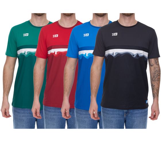 Outfitter OCEAN FABRICS TAHI Camiseta de entrenamiento sostenible para hombre con inserciones de malla Camiseta de fitness Camiseta de manga corta OUT-M-1021-OTW Rojo, azul, negro, verde o blanco