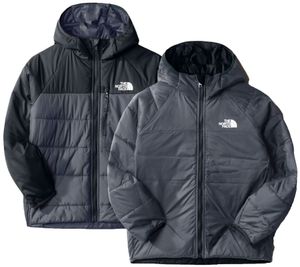 THE NORTH FACE Jr Reversible Perrito Down Jacket Kinder Jacke Wende-Jacke für Mädchen und Jungen Daunenjacke NF0A7X4RNY71 Schwarz/Grau