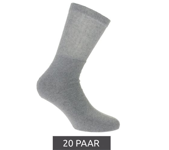 20 paia di calzini da lavoro SOCKSWEAR calze lunghe in cotone certificate Oeko-Tex - standard 100 calzini in spugna NAN 8654577 Grigio