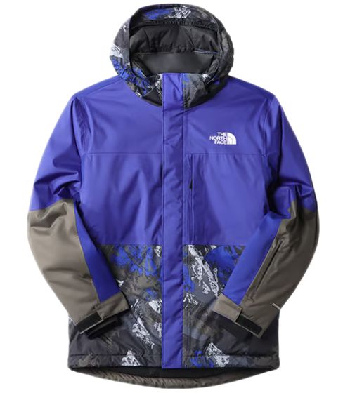 THE NORTH FACE Freedom Extreme Chaqueta de Invierno Repelente al Agua para Niño con Capucha Desmontable Chaqueta para la Nieve NF0A7WON947 Azul Oscuro/Gris