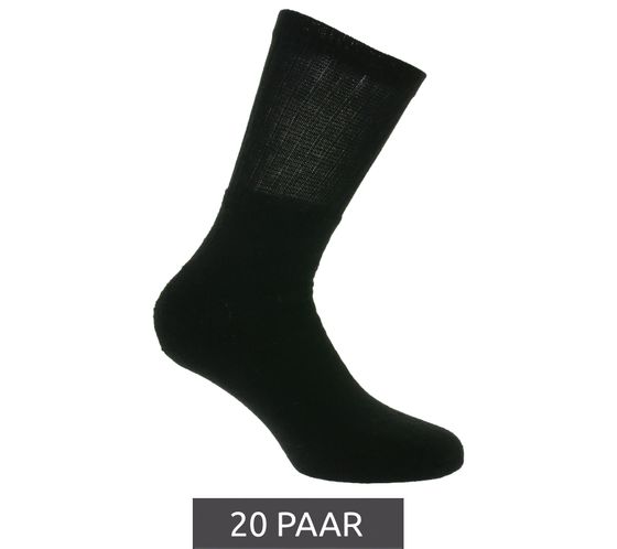 20 Paar SOCKSWEAR Arbeits-Socken lange Baumwoll-Strümpfe Oeko-Tex zertifiziert - Standard 100 Frottee-Socken NAN 8654577 Schwarz