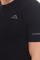 Kappa men's cotton shirt, round neck shirt with small logo patch, short sleeve shirt 711169 A1C white or black Kappa men's cotton shirt, round neck shirt with small logo patch, short sleeve shirt 711169 A1C white or black