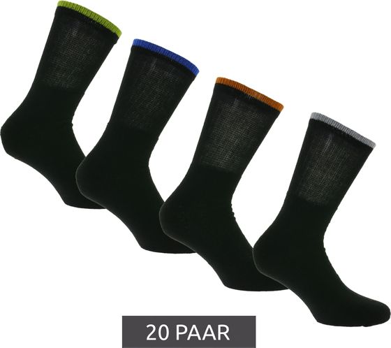 20 paia di calzini da lavoro SOCKSWEAR calze lunghe in cotone certificate Oeko-Tex - standard 100 calzini in spugna NAN 8653278 nero/colorato