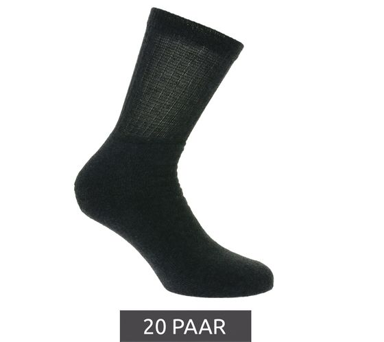 20 paia di calzini da lavoro SOCKSWEAR calze lunghe in cotone certificate Oeko-Tex - standard 100 calzini in spugna NAN 8654577 Grigio scuro