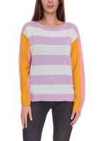 2er Sparpack Aniston CASUAL Pullover stylischer Damen Strick-Pullover im Colourblock-Look 51008313 Violett/Bunt