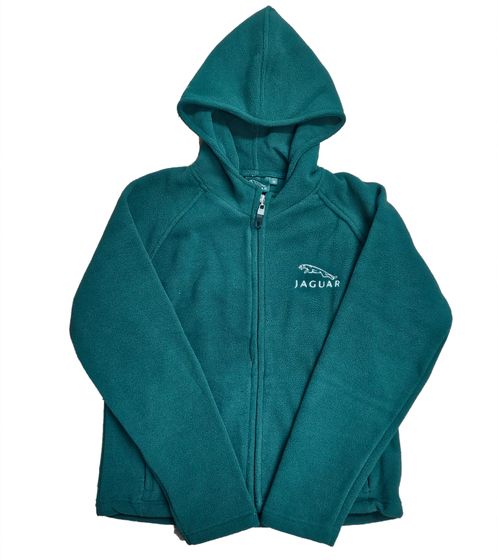 Giacca in pile da donna JAGUAR, giacca con cappuccio con ricamo logo, giacca per tutti i giorni, giacca autunnale 410180 verde