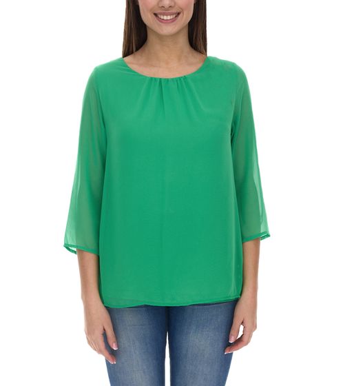 Aniston selected women's blouse summer blouse 3/4 sleeve chiffon shirt 27596542 green