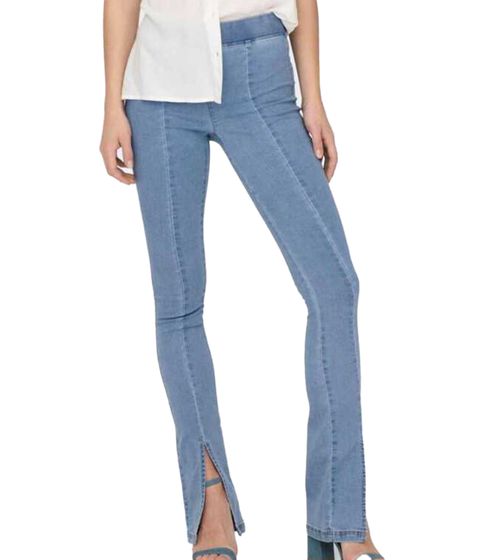 ONLY Paige jegging skinny femme jegging taille haute pantalon en jean avec bande élastique 99312847 bleu