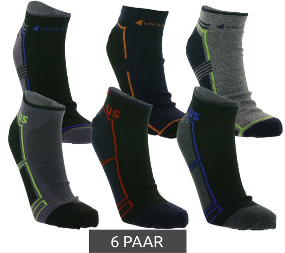 6 pares de calcetines de algodón para hombre Tío Sam calcetines deportivos calcetines para zapatillas gris/negro/azul/rojo/naranja