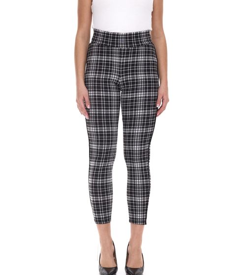 Aniston Selected Pantalón de tela para mujer, pantalón sin cordones con diseño de cuadros 61294641 negro/blanco