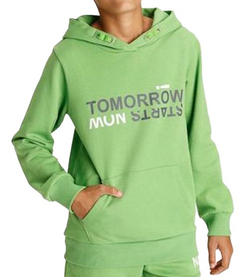 KIDSWORLD Sudadera con capucha para niños con bolsillo canguro suéter con capucha para niños y niñas 13401942 verde