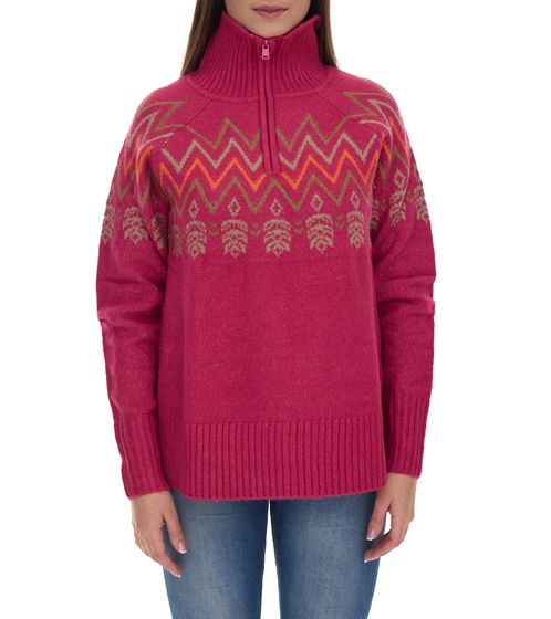 Aniston women's sweater chunky knit sweater in Norwegian design 60972363 pink/multi-colored