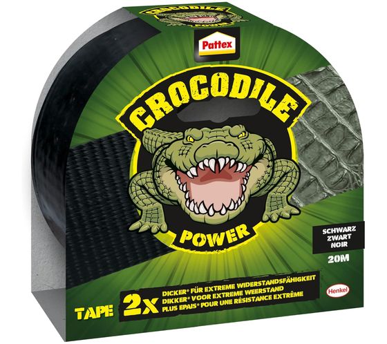 Pattex CROCODILE POWER 20m Cinta adhesiva adhesiva universal Cinta adhesiva Pegamento Negro