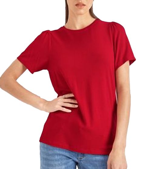 T-shirt estiva da donna HECHTER PARIS con maniche a sbuffo leggero 26272246 rosso