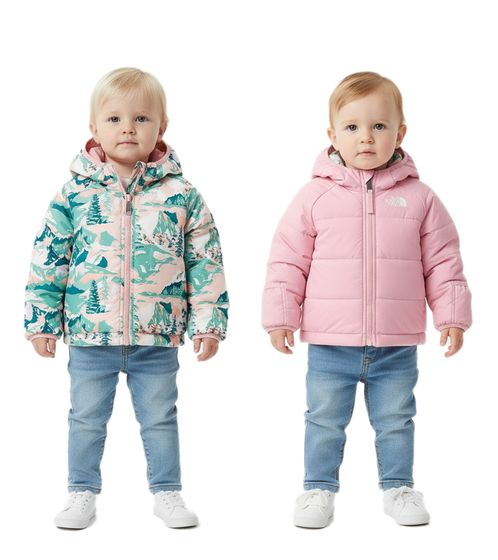 THE NORTH FACE Reversible Perrito Baby Isolations-Jacke mit Heatseeker Eco Wende-Jacke Mädchen Stepp-Jacke NF0A7QWOR6R0 Rosa/Bunt