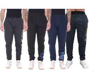 Pantalon de sport J|LINE pour homme, pantalon en coton imprimé, pantalon de jogging, certifié Oeko-Tex - standard 100 noir, bleu ou gris