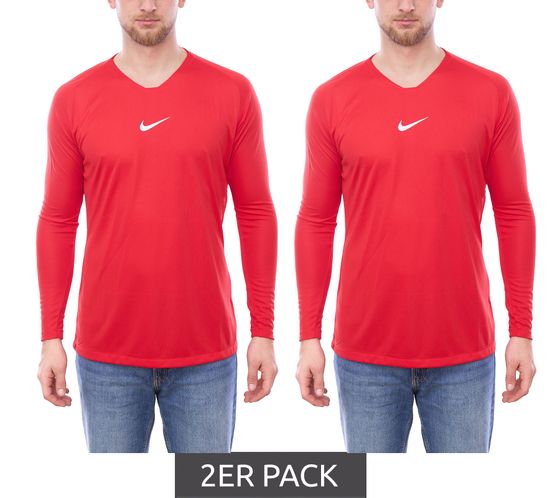 Pack de 2 chemises sportives à manches longues NIKE Performance Dry Park avec technologie Dry-Fit AV2609-657 rouge