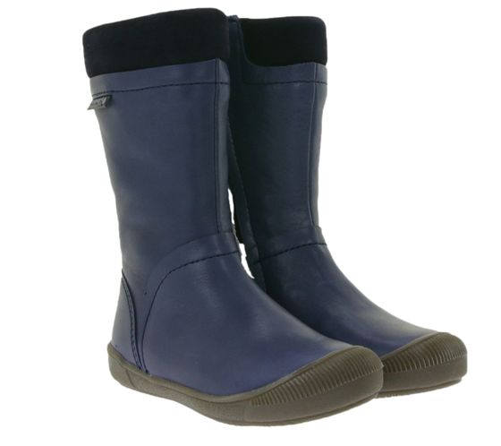 bungaard scarpe per bambini in vera pelle, scarpe invernali traspiranti, prodotte in Portogallo, foderate BG303030 516 blu