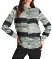 Confezione da 2 camicette bruno banani da donna a maniche lunghe in look tie-dye camicia estiva 31663237 verde/nero