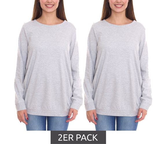 Pack de 2 camisas de embarazo sencillas para mujer de nueve 9 meses moda premamá 54707926 gris