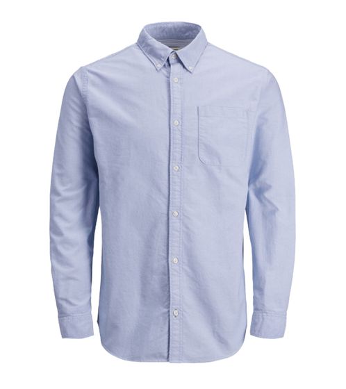 Camisa de hombre Jack & Jones Oxford de manga larga camisa business sostenible 12224292 azul claro