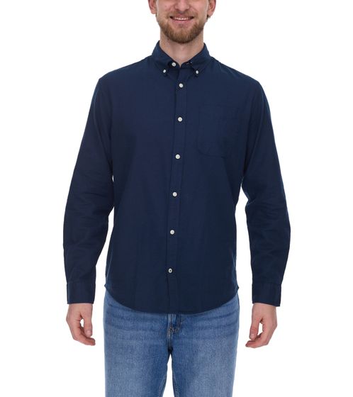 Jack & Jones Oxford chemise à manches longues pour hommes chemise d'affaires durable 12224292 Marine