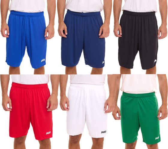 JAKO Manchester 2.0 short d'entraînement short de sport pour homme sans slip intérieur Fitness 4400 blanc, bleu, rouge, noir ou vert