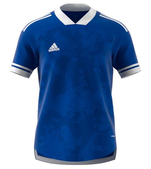 Camiseta de fútbol adidas Condivo 20 de manga corta para hombre con AeroReady FT7258 azul/blanco