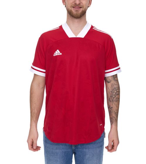 adidas Condivo 20 Short Sleeve Jersey Men's Jersey Football Shirt with AeroReady FT7257 Red/White