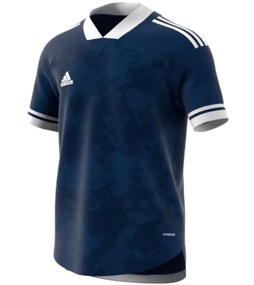 Camiseta de fútbol adidas Condivo 20 de manga corta para hombre con AeroReady FT7261 azul/blanco