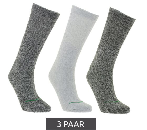 3 paires de chaussettes primaires. chaussettes de loisirs durables chaussettes en coton chaussettes longues tricotées 53200-7001 noir/blanc/gris clair