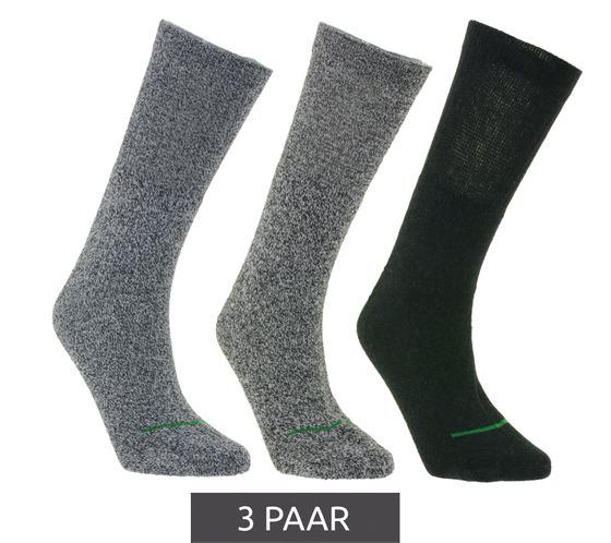 3 paires de chaussettes primaires. chaussettes de loisirs durables chaussettes en coton chaussettes tricotées longues 53200-7000 noir/blanc/gris clair/gris foncé