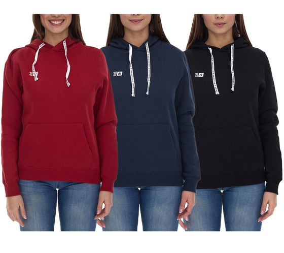 Outfitter Ocean Fabrics Sudadera con capucha tailandesa para mujer, suéter con capucha sostenible en estilo básico OUT-W-1003-OTW negro, rojo o azul oscuro