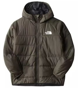 THE NORTH FACE Jr Piumino Reversibile Perrito Giacca da Bambino Piumino Reversibile da Ragazzo NF0A7X4RBQW Verde/Nero