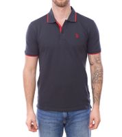 3er Sparpack U.S. POLO ASSN. Herren Polo-Shirt Basic-Shirt Baumwoll-Shirt Kurzarm-Shirt 197 66835 52520 297 Grau/Rot