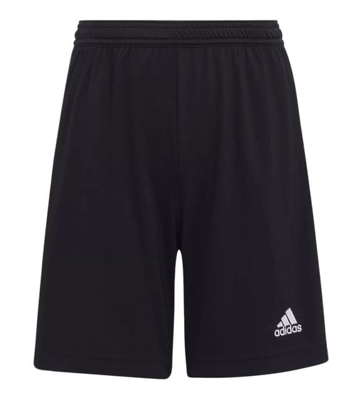 adidas Entrada 22 pantaloncini sportivi sostenibili per ragazzi e ragazze pantaloncini da allenamento con tecnologia AEROREADY pantaloni corti da fitness H57502 Nero