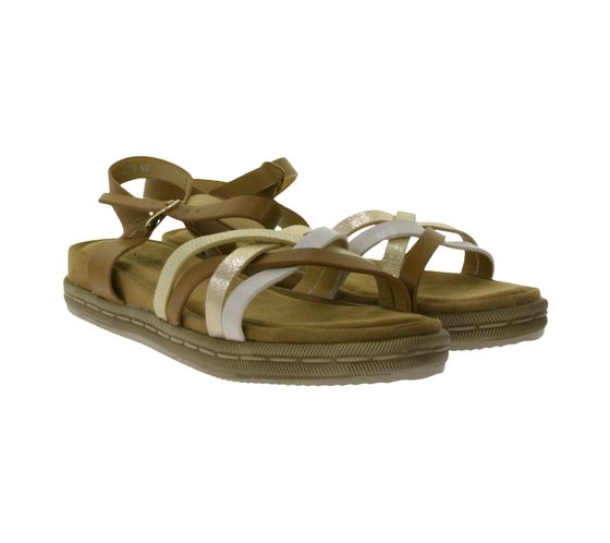 Sixth Sens Sandalias de mujer Zapatos de ocio ligeros Zapatos de verano 888-655 marrón claro