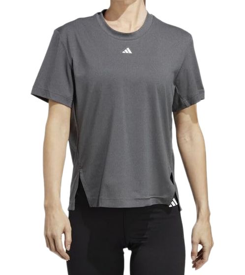 adidas D2T Damen Sport-Shirt Kurzarm-Shirt mit AEROREADY aus recyceltem Material Alltags-Shirt Fitness-Shirt IA7749 Grau