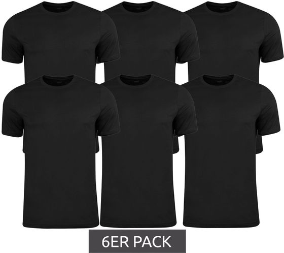 Pack de 6 camisetas de hombre PUMA Blank Base camiseta interior sostenible de algodón 678255 02 negro