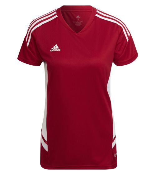 adidas Condivo 22 women's sports shirt short-sleeved shirt with AEROREADY made from recycled material everyday shirt fitness shirt HD4725 red/white