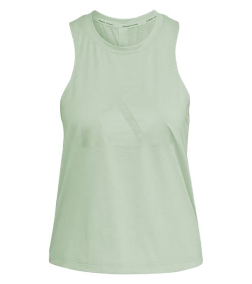 adidas women's tank top, sports shirt, round neck shirt with AEROREADY technology, sports top, fitness shirt HK6966 light green