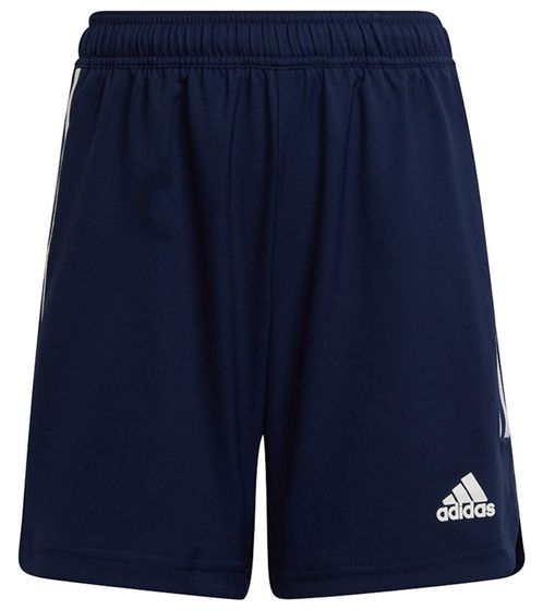 Pantalón corto deportivo adidas Condivo 22 sostenible para niños y niñas, pantalón corto de fitness con tecnología AEROREADY, pantalón corto de entrenamiento HA3569 azul/blanco