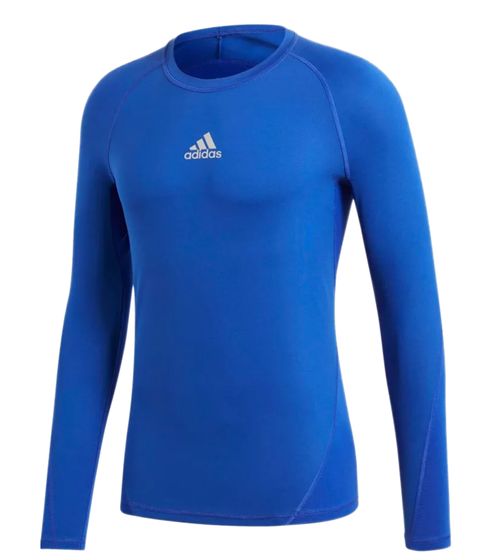 adidas AlphaSkin pull à col rond durable à manches longues pour hommes pull de sport chemise de fitness CW9488 bleu