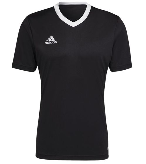 adidas Entrada 22 men's sports shirt, sustainable training shirt with AEROREADY technology, fitness top HE1573 black/white